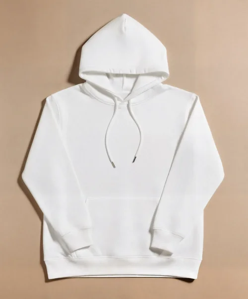 Elegant Mockup of a Classic White Hoodie