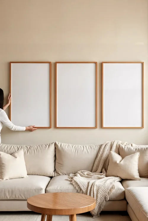 Cozy Living Room Mockup with Soft Background Colors