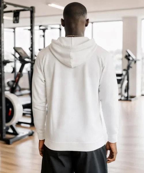 Stylish Hoodie Mockup in Modern Gym Setting