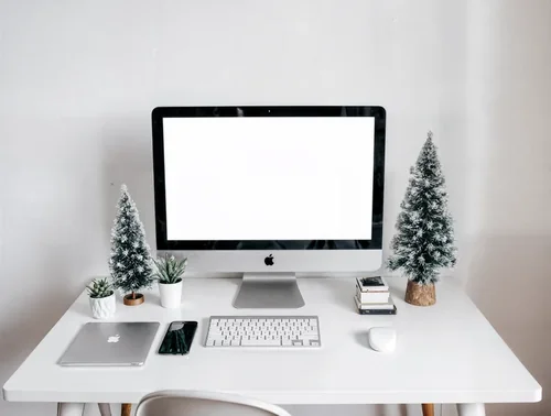 Minimalist iMac Mockup for Modern Workspace Design