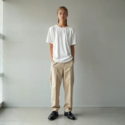 Mockup of T-Shirt with Minimalist Gray Background and Colors