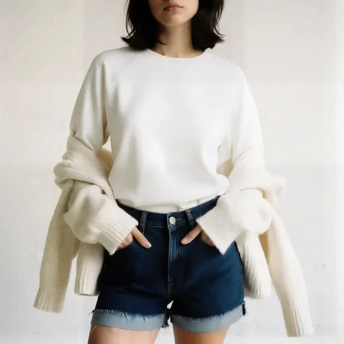 Stylish Mockup of a Woman in a Cozy Sweatshirt