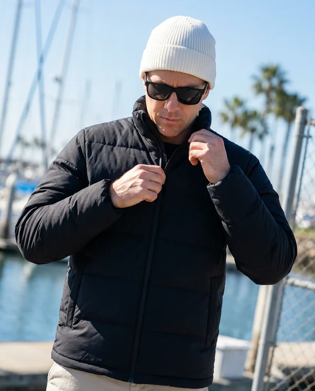 Stylish Man in Beanie by Marina Mockup Scene