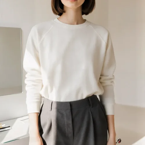 Stylish Mockup of Cozy Sweatshirt in Minimalist Setting