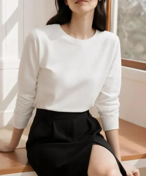 Stylish Mockup of a Sweatshirt in a Bright Room