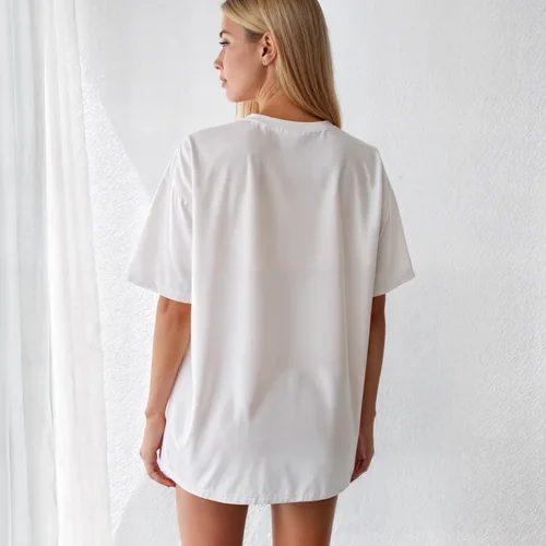 Elegant Mockup of T-Shirt in Soft White Background