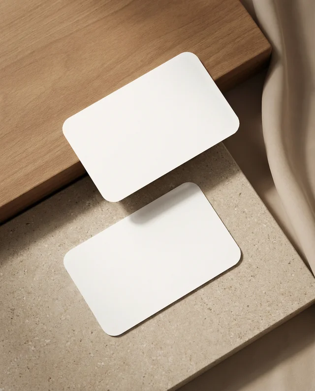 Elegant Mockup of Business Card on Textured Surface