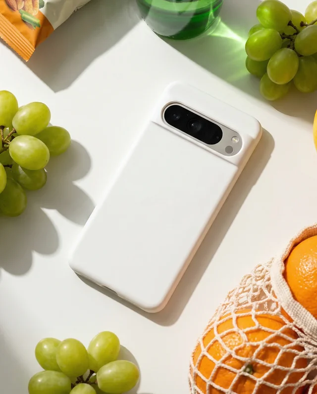 Vibrant Mockup of Phone Cover with Fresh Fruits