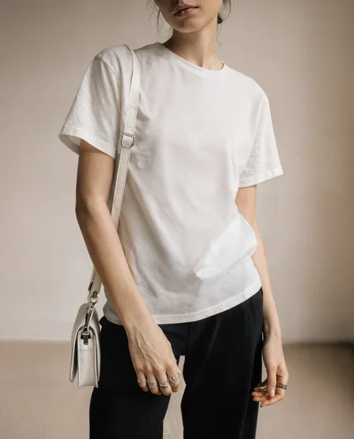 Stylish T-Shirt Mockup in Minimalist Interior Scene