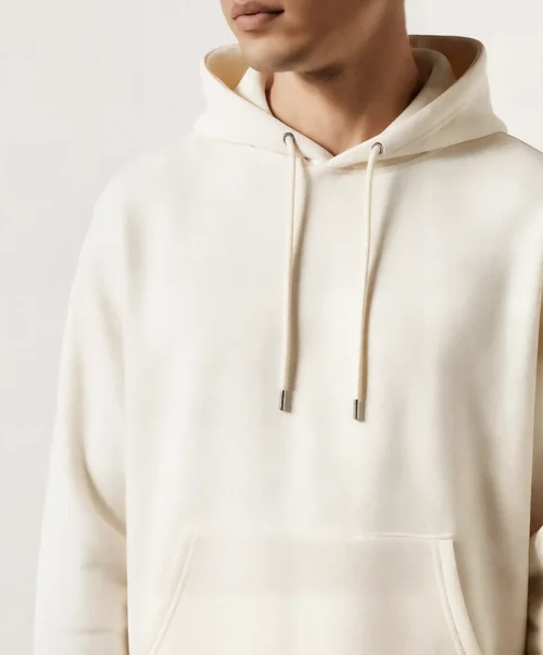 Stylish Mockup of a Cream Hoodie for Modern Fashion