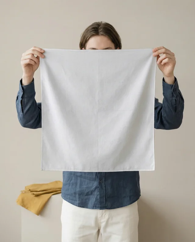 Contemporary Mockup of Young Adult with Bandana Cloth