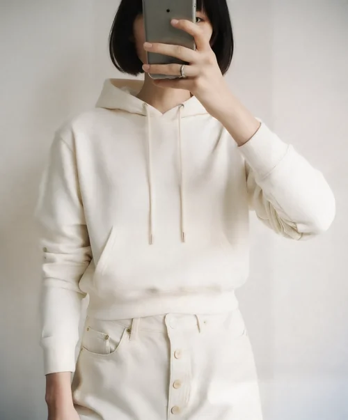 Stylish Hoodie Mockup of a Young Woman