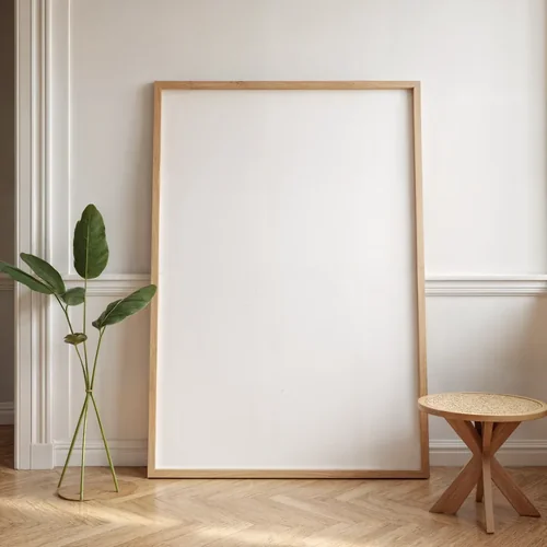 Mockup Poster with Soft Colors and Natural Background