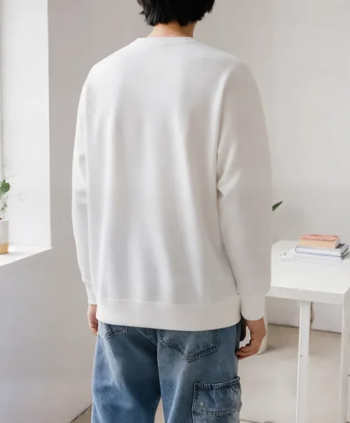 Cozy Mockup of Oversized Sweatshirt in Minimalist Room