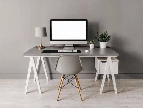 Modern iMac Mockup for Minimalist Home Office Design