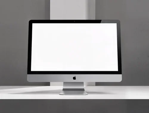 Sleek iMac Mockup in Minimalist Workspace Design