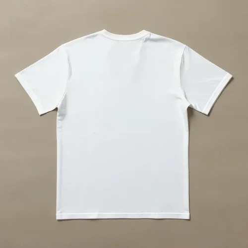 Mockup of White T-Shirt on Soft Beige Background