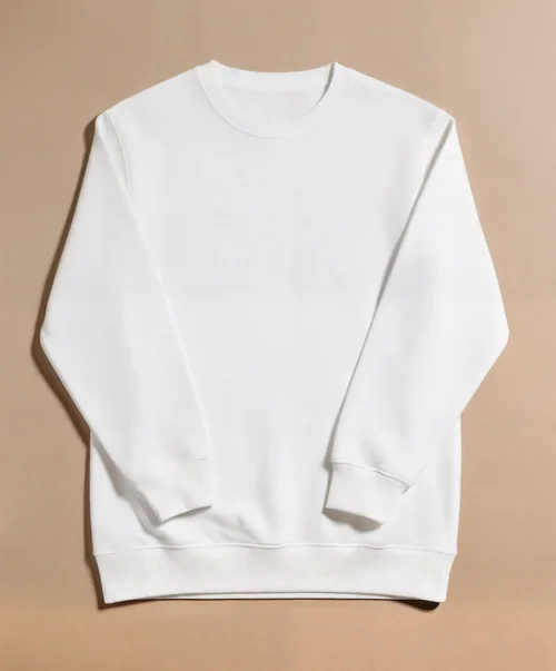 Classic White Sweatshirt Mockup for Stylish Wardrobes