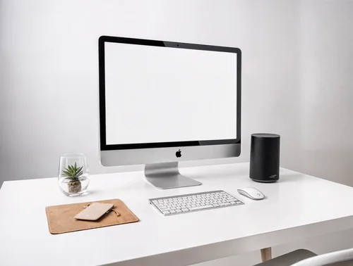 Minimalist iMac Mockup for Modern Workspace Design