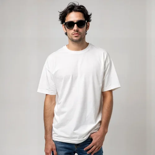 Stylish Mockup of T-Shirt Against Soft Neutral Background