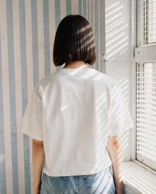 Stylish T-Shirt Mockup in Bright Room Setting