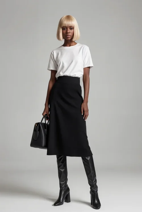 Stylish Mockup of T-Shirt in Contemporary Fashion Shoot