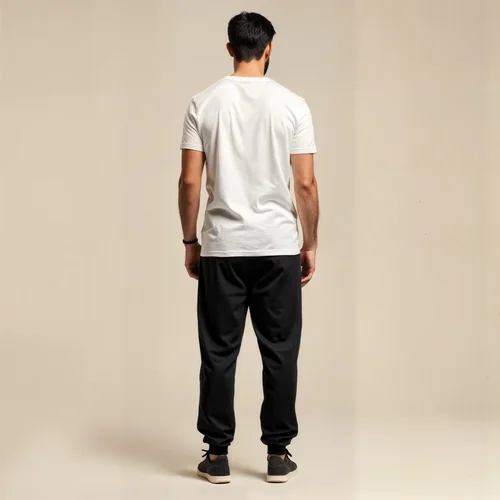 Mockup of T-Shirt Against Soft Beige Background Colors