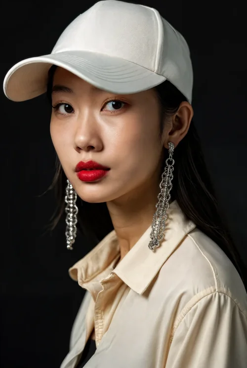 Stylish Mockup of a Young Woman in a Hat