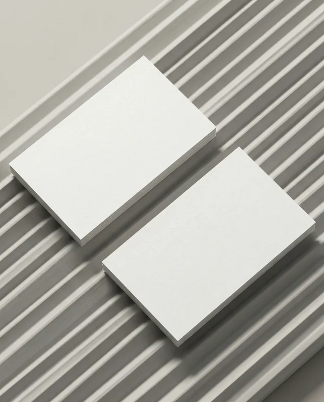 Elegant Mockup of Blank Business Cards on Textured Surface