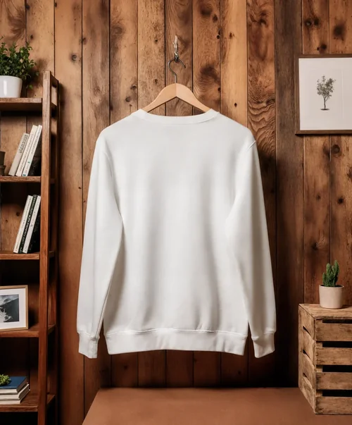 Stylish Mockup of a Cozy Sweatshirt in Minimalist Setting