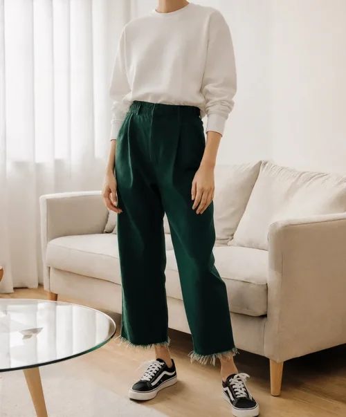 Stylish Sweatshirt Mockup in Cozy Living Room