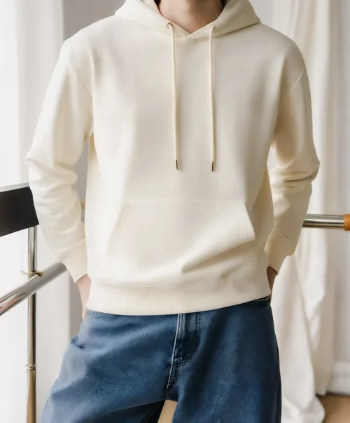 Casual Hoodie Mockup for Young Adult Male Model