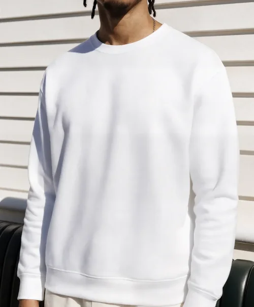 Stylish Mockup of a Casual Sweatshirt on a Model