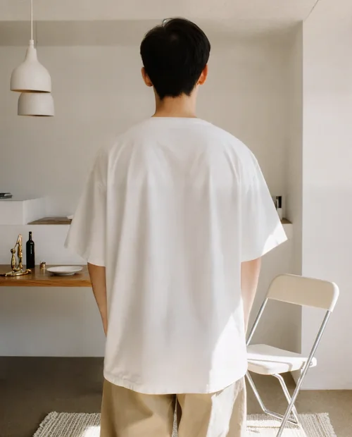 Stylish Mockup of T-Shirt in Modern Interior Design