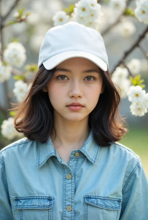 Mockup of a Casual Hat: Stylish White Cap for Teens