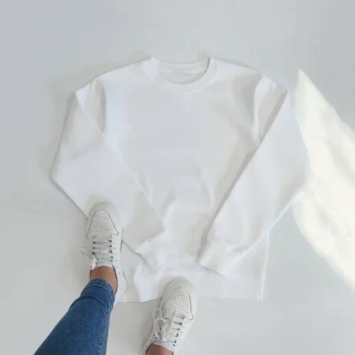 Stylish Mockup of a Casual Sweatshirt and Sneakers