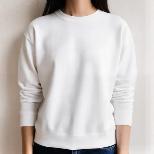 Stylish Mockup of a Cozy White Sweatshirt