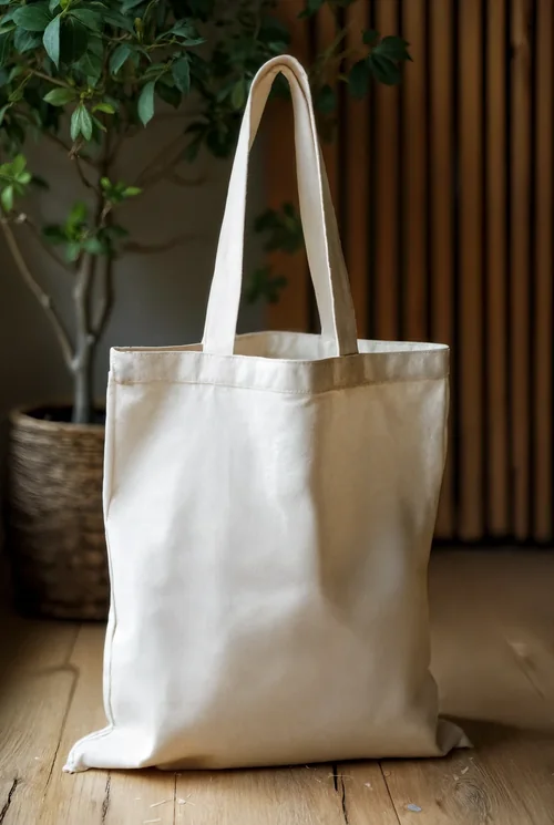 Elegant Beige Tote Bag Mockup for Lifestyle Photography