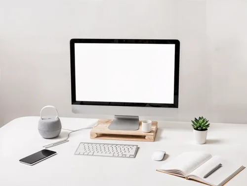 Minimalist iMac Mockup for Modern Workspace Design