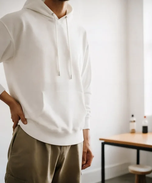 Stylish Hoodie Mockup in a Minimalist Indoor Space