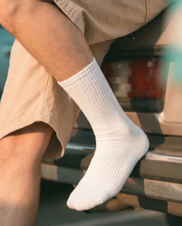 Casual Summer Mockup Featuring Stylish Socks and Shorts