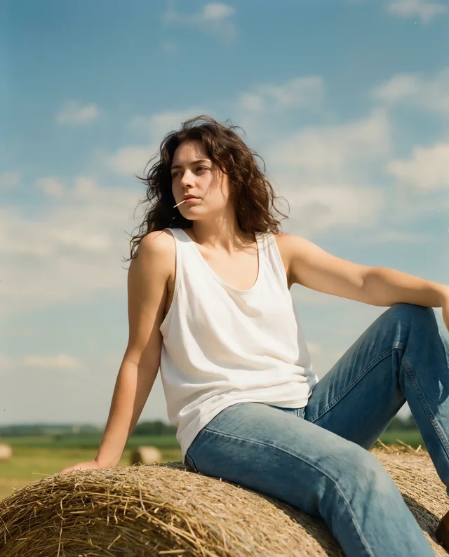 Casual Summer Mockup of a Woman in a Tank Top
