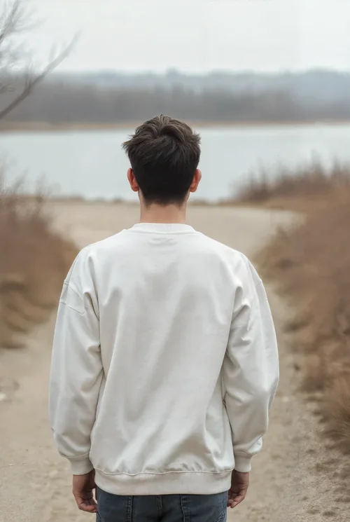 Stylish Mockup of a Young Man in a Sweatshirt
