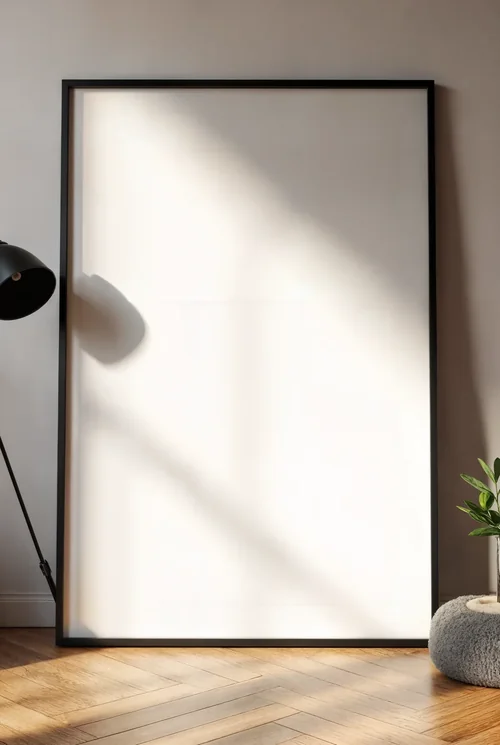 Cozy Mockup Poster with Soft Colors and Inviting Background