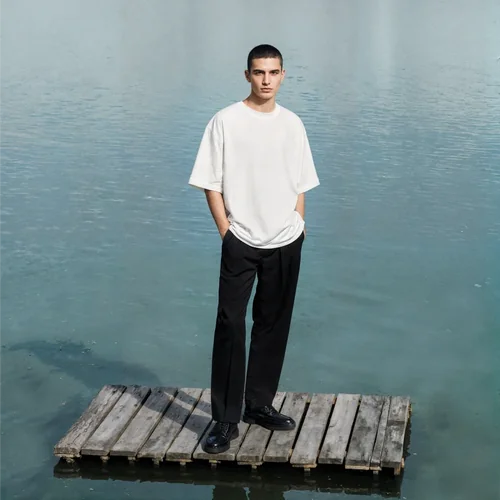 Mockup of T-Shirt Against Serene Misty Background