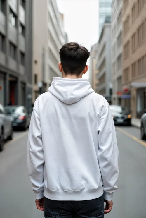 Urban Mockup of a Hoodie with Soft Background Colors