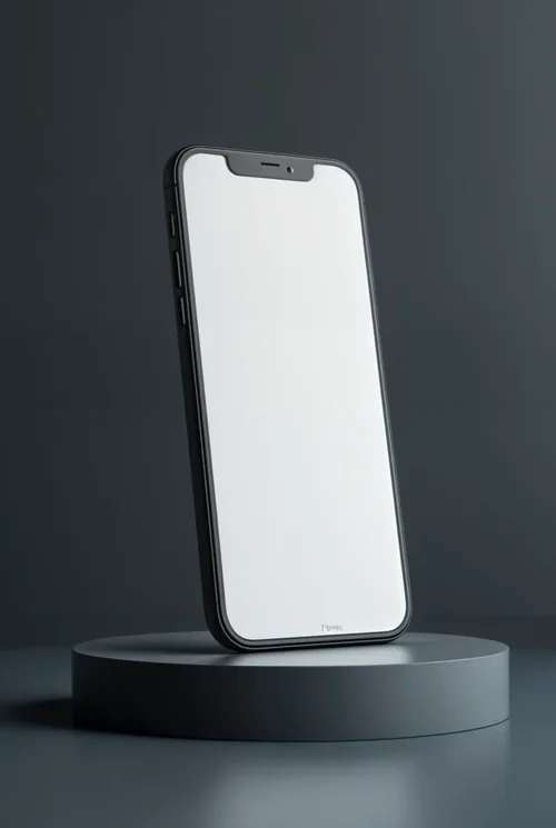 Black iPhone 16 Pro Max Mockup - Sleek 3D Render