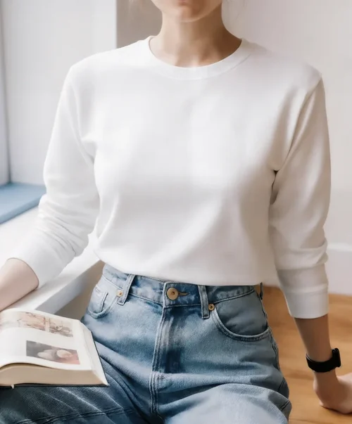 Cozy Sweatshirt Mockup for Relaxing Indoor Scenes