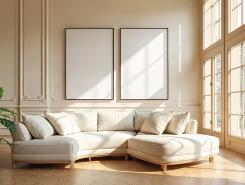 Serene Mockup Poster with Warm Background Colors