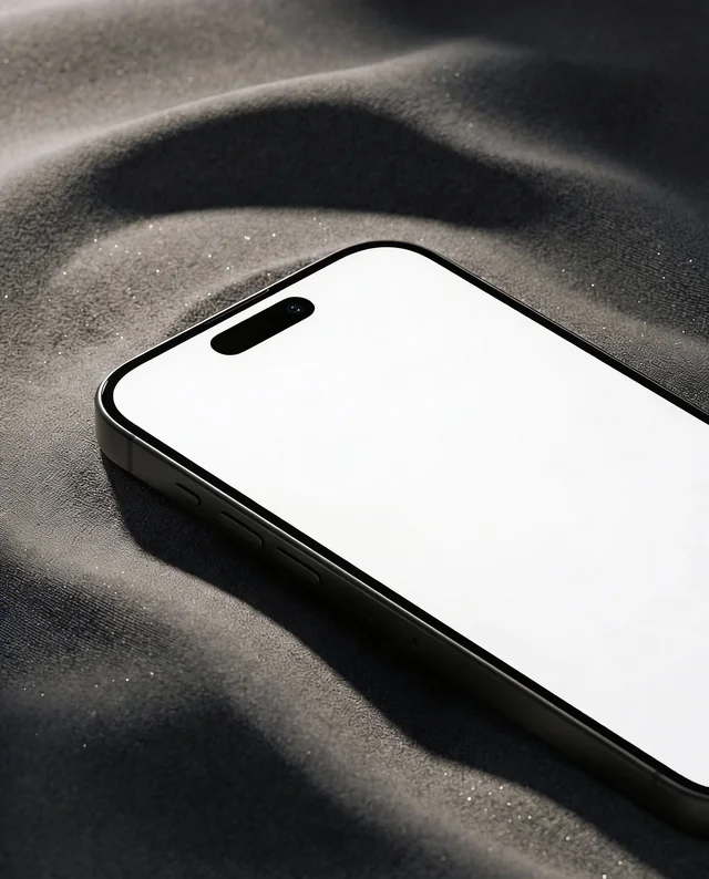 Elegant iPhone Mockup on Textured Surface